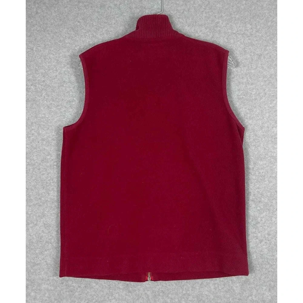 Banana Republic‎ Fleece Vest Mens S Red Full Zip Performance Sports